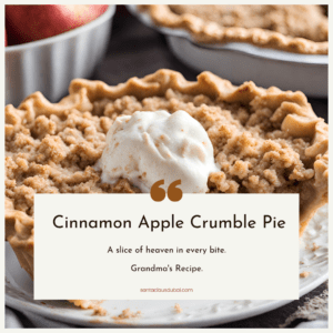 Cinnamon Apple Crumble Pie recipe - Santaclaus dubai.com
