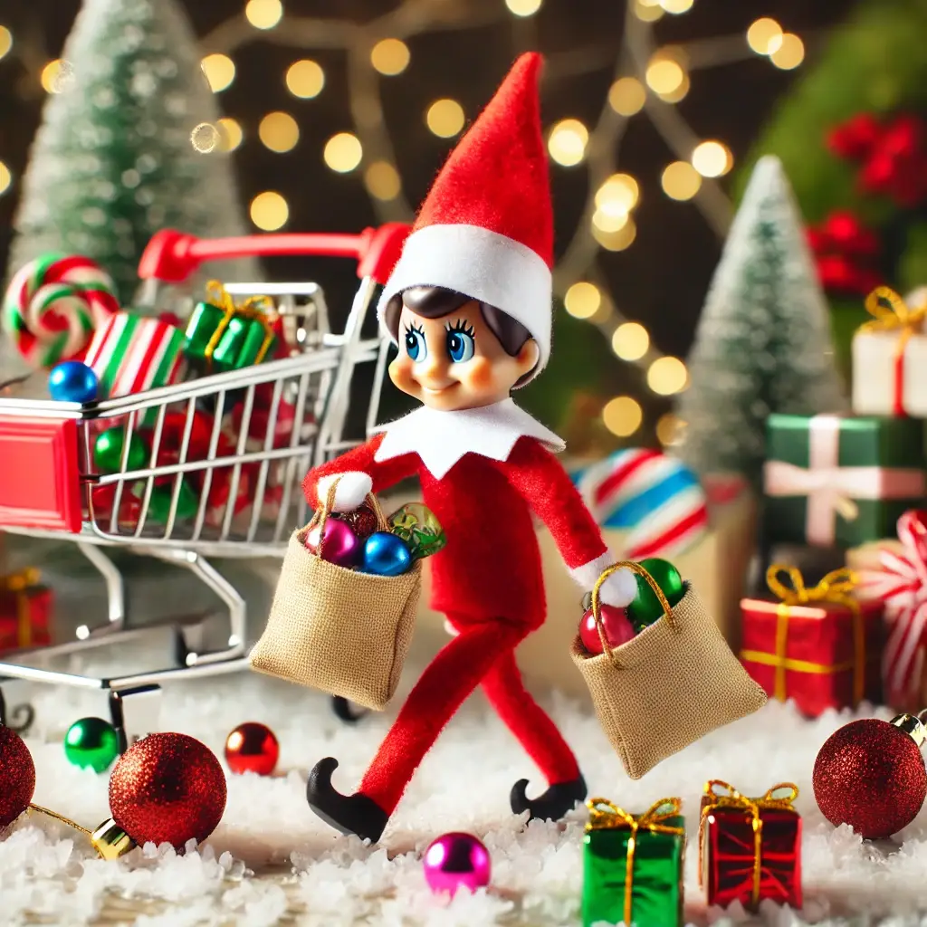 The-Elf-on-the-Shelf-carrying-tiny-shopping-bags-